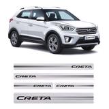 Acessórios Jogo Soleira Porta Resinada Hyundai Creta Prata