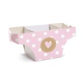 Acessórios para Festa - Cachepot para Doces - Chá Revelação - Fraldinha Rosa - 8 Un - Cromus