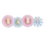 Acessórios para Festa - Painel Decorativo - Rosetas Baby - Chá Revelação - Cromus