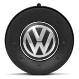 Acionador de Buzina Gol Saveiro Parati G4 Santana Fox Kombi 96 a 13 Tampa Preta Com Emblema VW - Cvd