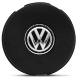 Acionador de Buzina Volante Rallye Super Surf Volkswagen Original Preto com Emblema - Cvd