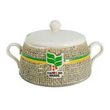 Açucareiro Cafés do Brasil 250gr Mondoceram 8cmx11,5cmx16cm Areia