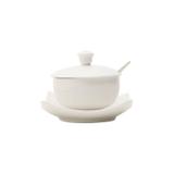 Açucareiro de Porcelana com Pratinho e Colher Rojemac
