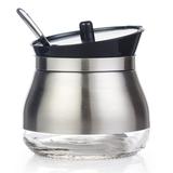 Açucareiro de Vidro com Colher Revestido em Aço Inox - Facibom