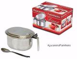 Açucareiro e Farinheiro de Inox com Colher 11,5cm - Dinox