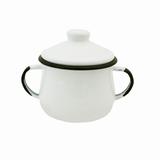 Açucareiro Esmaltado - Branco - Ewel