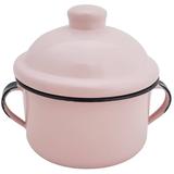 Açucareiro Esmaltado Porta Açúcar 450ml Suporte Açúcar Tradicional Rosa - Metallouça