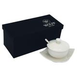 Açucareiro Wolff Com Colher De Porcelana Branco