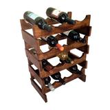 Adega Art Madeira para 16 Garrafas Vinho de Chão Marrom - Arte em madeira