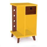 Adega Bar 1 Gaveta Wee Retrô Maxima Cacau/Amarelo