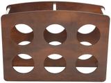 Adega de Madeira Mesa 6 Garrafas Marrom - Woodart 12715