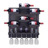Adega De Madeira Mini Bar Para Vinhos Com Porta Taças - Diversidadesul
