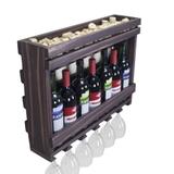 Adega De Madeira Mini Bar Parede Para Vinhos Com Porta Taças - Diversidadesul móveis