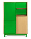 Adega Quadrato Cor Natural Com Verde - 29524 - Sun house