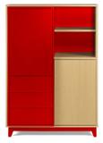 Adega Quadrato Cor Natural Com Vermelho - 29510 - Sun house