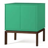 Adega Quartzo 2 Portas Cor Cacau Com Verde Anis - 29135 - Sun house