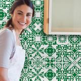 Adesivo de Azulejo Capim Limão 20x20 cm com 24un - Quartinhos