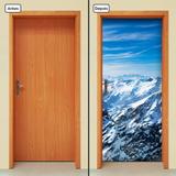 Adesivo Decorativo de Porta - Montanha - Neve - 1603cnpt - Allodi