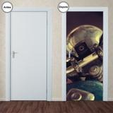 Adesivo Decorativo de Porta - Moto Vintage - 233pt - Allodi