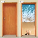 Adesivo Decorativo de Porta - Praia - Areia - 950cnpt - Allodi