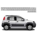 Adesivo Logo Faixa Fiat Uno Mille Way Xingu Kit Completo - Sportinox