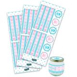 Adesivo para Lembrancinha Chá de Revelação Festcolor - Festabox
