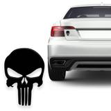Adesivo Resinado Caveira O Justiceiro Preto Carro Moto - Sportinox