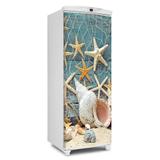 Adesivos de geladeira estrelas do mar e conchas - envelopamento porta - até 1,70x0,70 m - Sunset adesivos