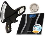 Adipômetro Slim Fit Kit Avalição Física + Balança Digital com taxa Gordura