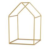 Adorno de Metal Dourado Formato Casa 11x10,5x17cm Mart