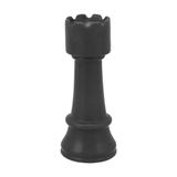 Adorno enfeite de cerâmica formato peça xadrez Torre Preta 25cm - Home co