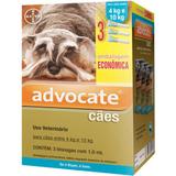 Advocate caes combo 3 pipetas 1 ml cães entre 4-10 kg validade 11/21 bayer