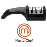 Afiador de Facas, 3 Faces, MasterChef MCF-G647, Preto