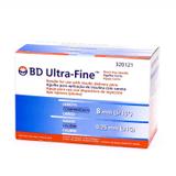 Agulha Descartável para Caneta Ultra Fine 8mm com 100 Unidades - BD - B.d