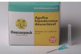 Agulha Hipodérmica Descartável 25x8 - C/100 - Bd