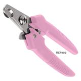 Alicate cortador unhas pet cães gatos 12cm ref692 - rosa - Bbb pet