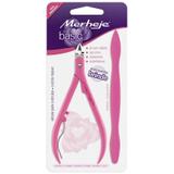 Alicate Para Cuticula Basic Com Espatula Rosa Merheje