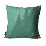 Almofada Premium Cetim Mdecore Natal Arvore Verde