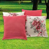 Almofadas Decorativas Vermelho 08 Peças c/ Refil - Dourados enxovais