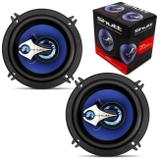 Alto Falante 5 Polegadas 100W RMS Triaxial 4 Ohms Bobina Simples Shutt SH50 Azul e Preto Par