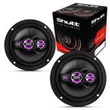 Alto Falante 6 Polegadas 200W RMS 4 Ohms Shutt SH.601 Quadriaxial Bobina Simples Preto e Roxo Par
