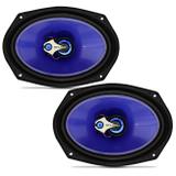 Alto Falante 6x9 Polegadas 140W RMS Triaxial 4 Ohms Bobina Simples Shutt Preto Par Potência 560W Máx