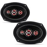 Alto Falante 6x9 Polegadas 220W RMS Quadriaxial 4 Ohms Bobina Simples Shutt Preto Potência 880W Máx