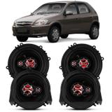 Alto Falante Automotivo Celta 2006 A 2016 Foxer 5 Polegadas 200W RMS 4 Ohms Triaxial 4 Peças Par