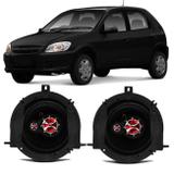Alto Falante Celta 2000 A 2015 4 Portas Foxer 5" 100W RMS 4 Ohms Bobina Simples Preto Vermelho Par