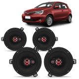Alto Falante Etios 2013 A 2018 Foxer 6" 200W RMS 4 Ohms Triaxial Original Bobina Simples 4 Peças Kit