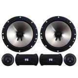 Alto Falante Kit 2 Vias Hurricane 6" Q6.2 160W Rms 4 Ohms