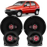 Alto Falante Palio 1996 A 2000 Foxer 4" E 6" 200W RMS 4 Ohms Triaxial Original 4 Peças Kit KF.031