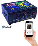 Amplificador de Mesa Trinity Fifty Four com Bluetooth Entrada USB 200W RMS 4 Canais - Ideal Para Som de Igrejas Lojas Casa
