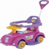 Andador Baby Car Rosa com Empurrador Biemme